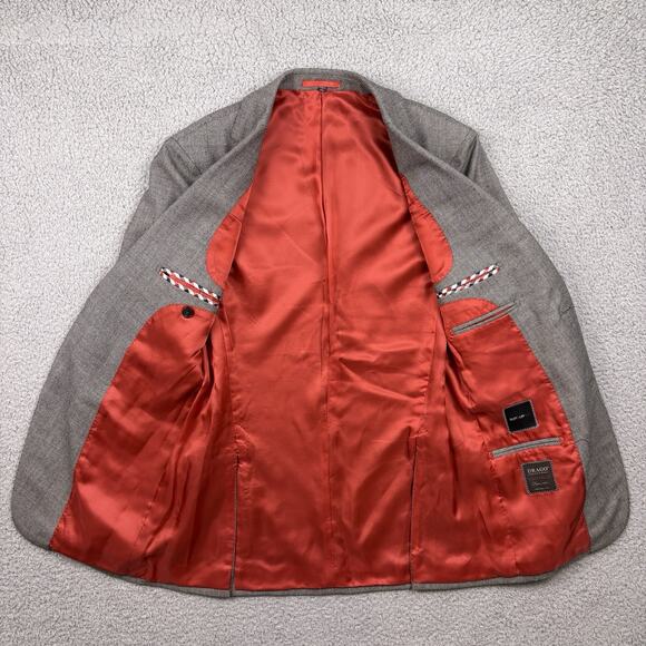 SuitSupply Blazer Mens 34R Gray Drago Vantage Jacket Wool Houndstooth Sport Coat - Picture 2 of 11